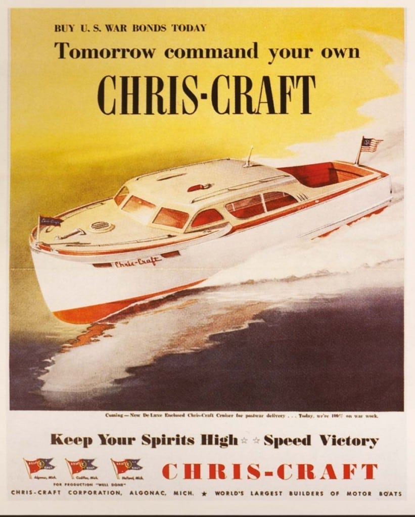 Chris Craft Historic War Poster - Buy War Bonds